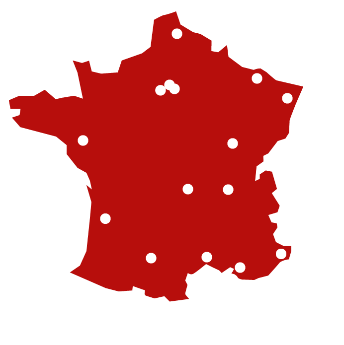 Carte des agences Alpis Traduction et Interprétation en France